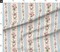 Grandmillenial Floral Stripe Pink Cream Blue Shabby Chic Custom Printed Fabric by Spoonflower Various Fabrics by the Yard or Fat Quarter